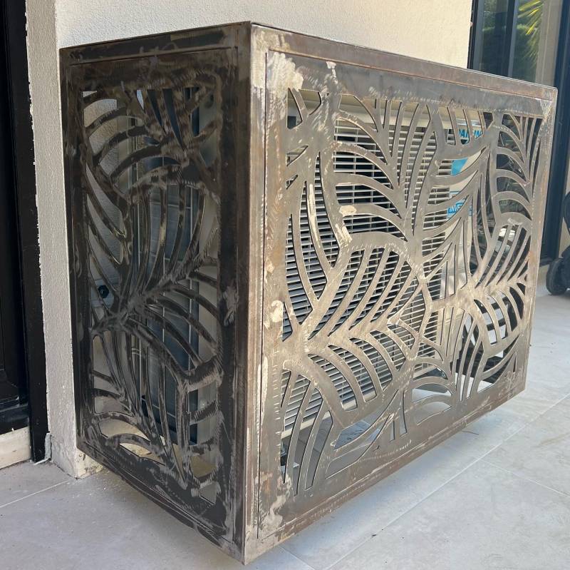 cache clim, découpe lazer