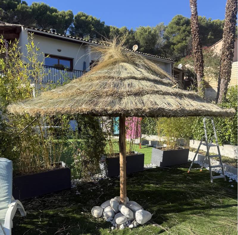 jardin, parasol, cagnes sur mer, bohème